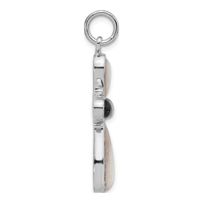 Sterling Silver Mother of Pearl Cross Pendant – view 2