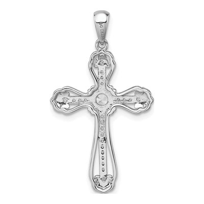 Sterling Silver CZ Cross Pendant – view 4