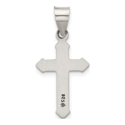 Sterling Silver Antiqued Textured Cross Pendant – view 4