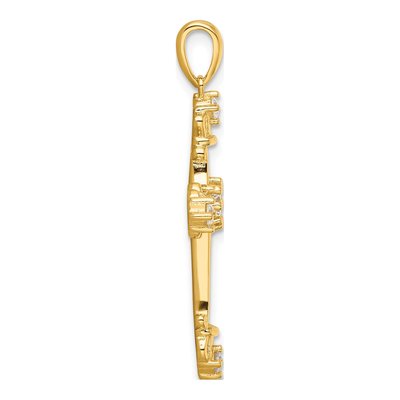 Gold-Plated Sterling Silver CZ Cross Pendant – view 3