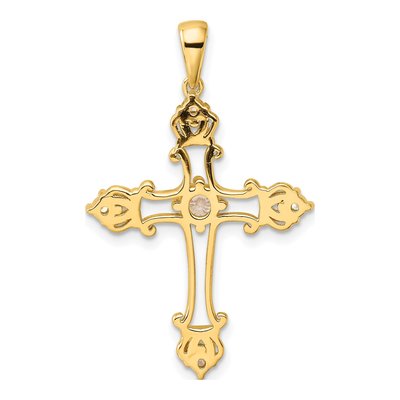 Gold-Plated Sterling Silver CZ Cross Pendant – view 4
