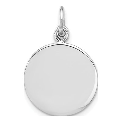 Sterling Silver Crystal Circle Disk Cross Pendant – view 4