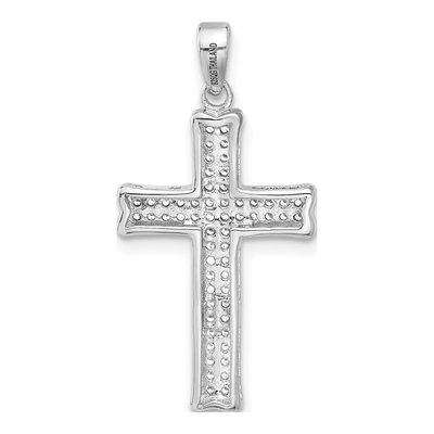 Sterling Silver CZ Pave Cross Pendant – view 4