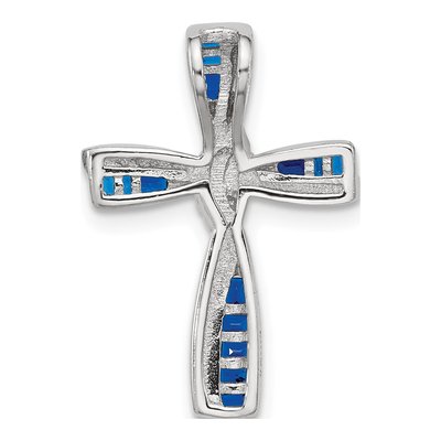Sterling Silver CZ Cross Charm – view 4