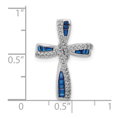 Sterling Silver CZ Cross Charm – view 5