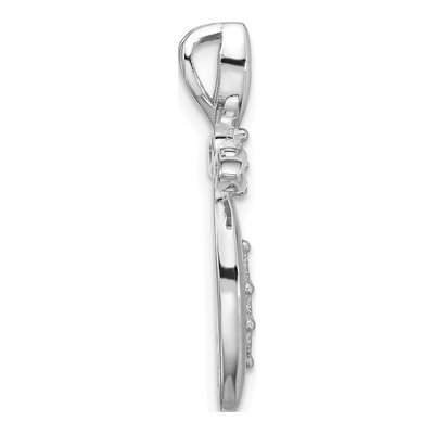 Sterling Silver CZ Pointed Cross Slide Pendant – view 2
