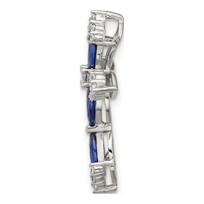 Sterling Silver CZ Cross Pendant – view 3