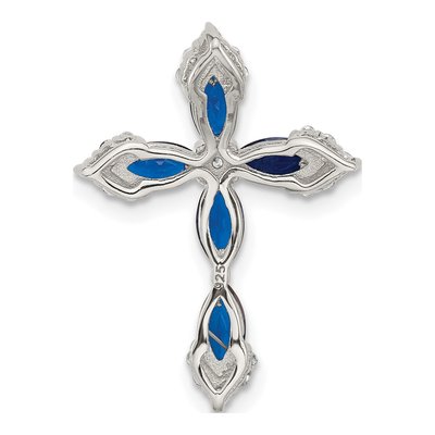 Sterling Silver CZ Cross Pendant – view 4