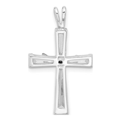 Sterling Silver CZ Crucifix Pendant – view 4
