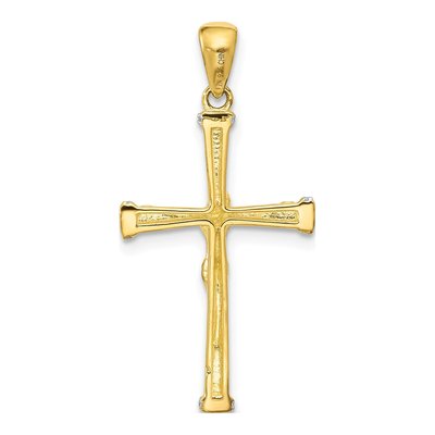 Gold-Plated Sterling Silver CZ Crucifix Cross Pendant – view 3