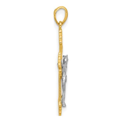 Gold-Plated Sterling Silver Crucifix Cross Pendant – view 3