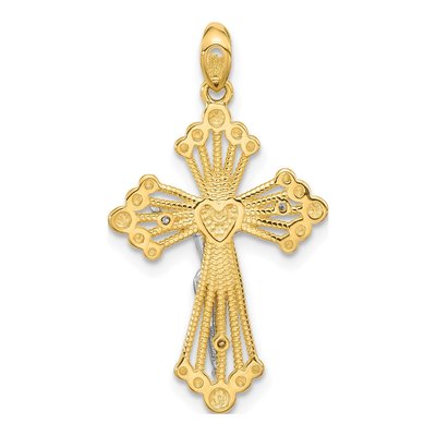 Gold-Plated Sterling Silver Crucifix Cross Pendant – view 4