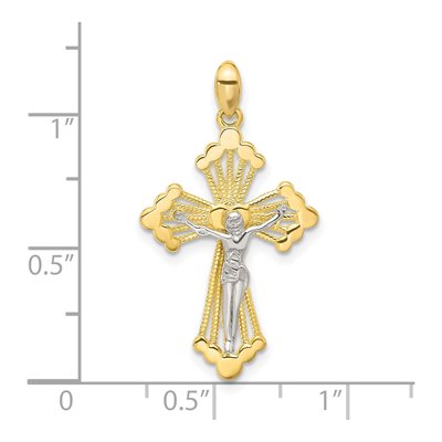 Gold-Plated Sterling Silver Crucifix Cross Pendant – view 5