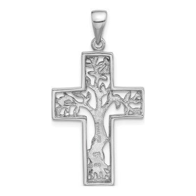 Sterling Silver Tree Cross Pendant – view 4