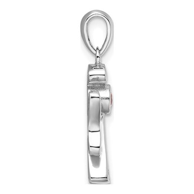 Sterling Silver CZ Angel Pendant – view 3
