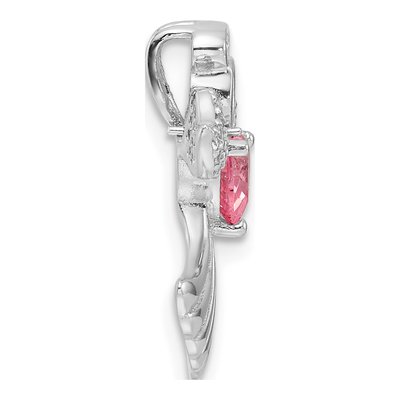 Sterling Silver CZ Angel Slide Pendant – view 3