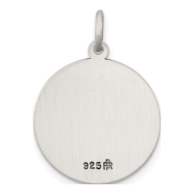 Sterling Silver Antiqued Mother Teresa Medal Pendant – view 3