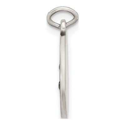 Sterling Silver Antiqued Baptism Medal Pendant – view 3