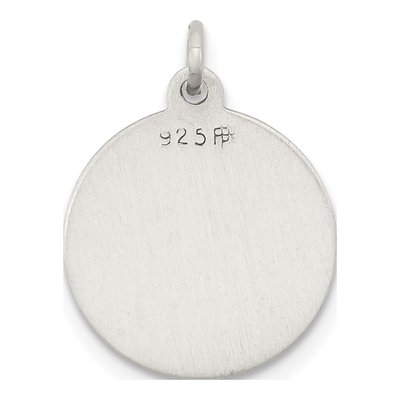 Sterling Silver Antiqued Baptism Medal Pendant – view 4