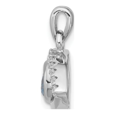 Sterling Silver CZ Evil Eye Pendant – view 3