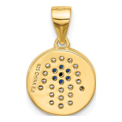 Gold-Plated Sterling Silver CZ Hamsa Pendant – view 4