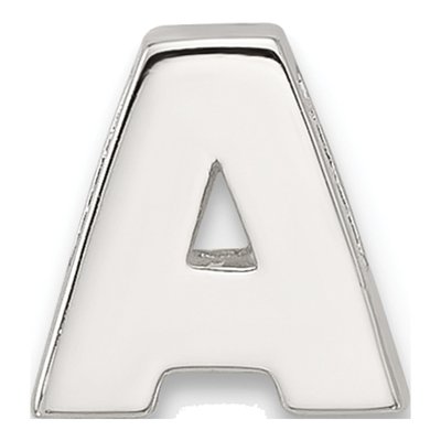 Sterling Silver Letter A Charm – view 4