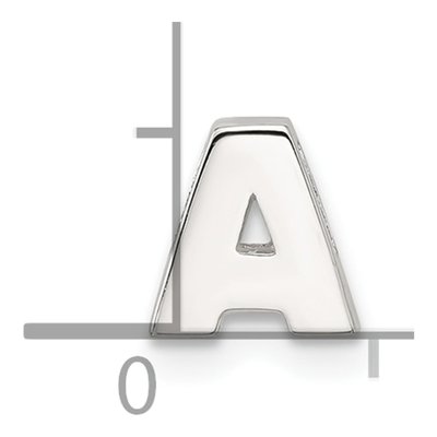 Sterling Silver Letter A Charm – view 5