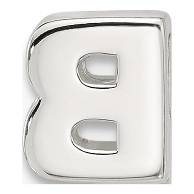 Sterling Silver Letter B Slide Pendant – view 3