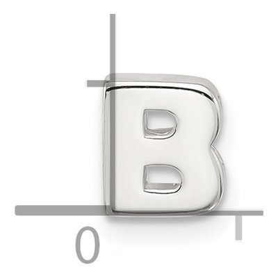 Sterling Silver Letter B Slide Pendant – view 4