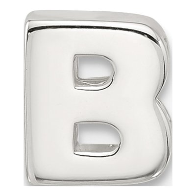 Sterling Silver Letter B Slide Pendant