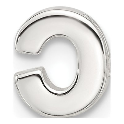 Sterling Silver Letter C Slide Pendant – view 4
