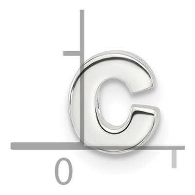 Sterling Silver Letter C Slide Pendant – view 5
