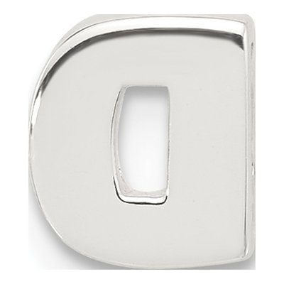 Sterling Silver Letter D Charm – view 4
