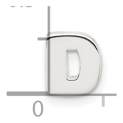 Sterling Silver Letter D Charm – view 5