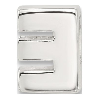 Sterling Silver Letter E Charm – view 3