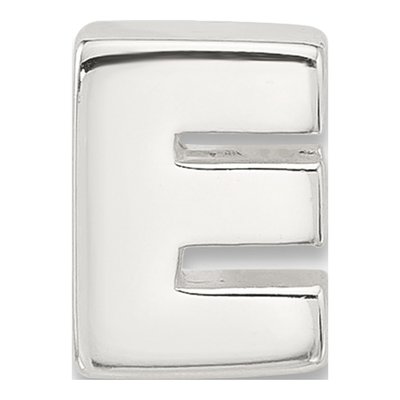 Sterling Silver Letter E Charm