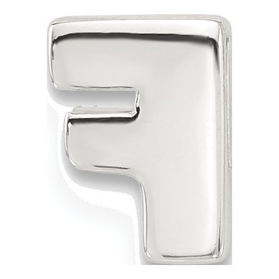 Sterling Silver Letter F Charm – view 4
