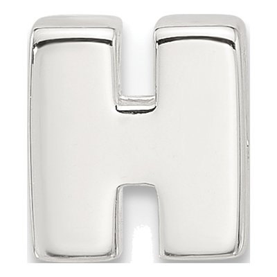 Sterling Silver Letter H Charm – view 4