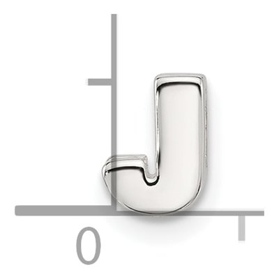 Sterling Silver Letter J Charm – view 4