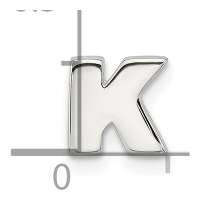 Sterling Silver Letter K Charm – view 4