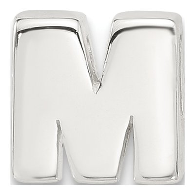 Sterling Silver Letter M Charm – view 3