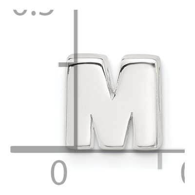 Sterling Silver Letter M Charm – view 4