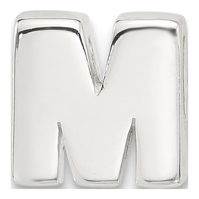 Sterling Silver Letter M Charm