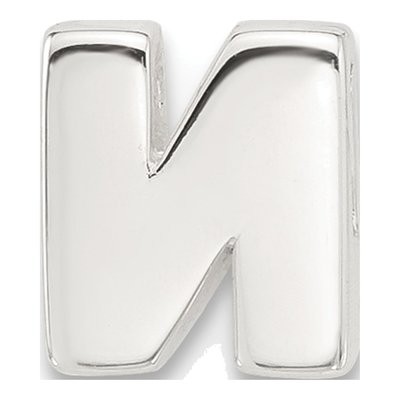 Sterling Silver Letter N Charm – view 4