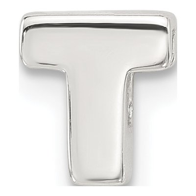 Sterling Silver Letter T Charm – view 4