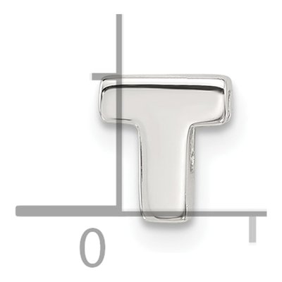 Sterling Silver Letter T Charm – view 5