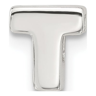 Sterling Silver Letter T Charm