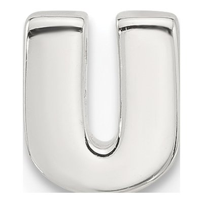 Sterling Silver Letter U Charm – view 4