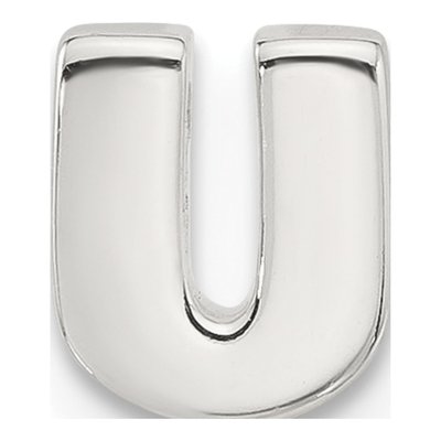 Sterling Silver Letter U Charm