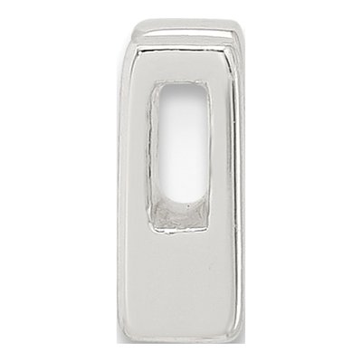 Sterling Silver Letter V Charm – view 3